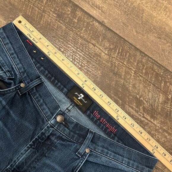 7 For All Mandkind Men's The Straight Jean Medium Wash Size 36x29 - Picture 6 of 8